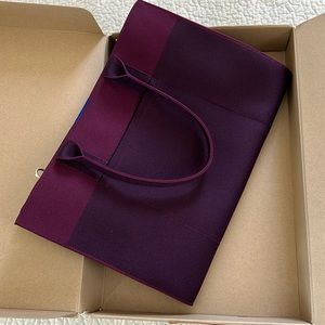 Rothys aubergine essential zip up purse